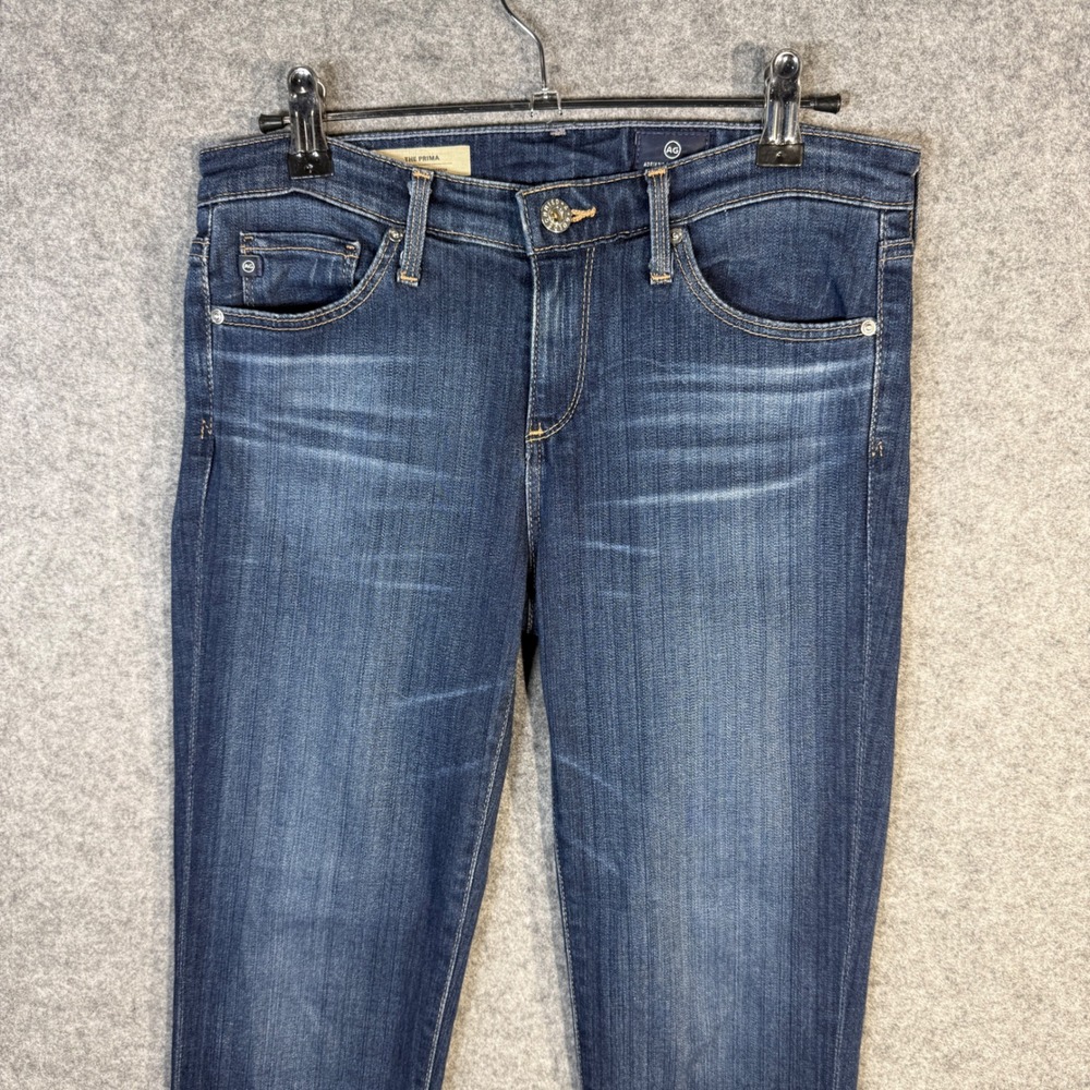 AG Adriano Goldschmied The Prima Mid Rise Cigarette Jeans Dark Wash Women's Size - Picture 5 of 12